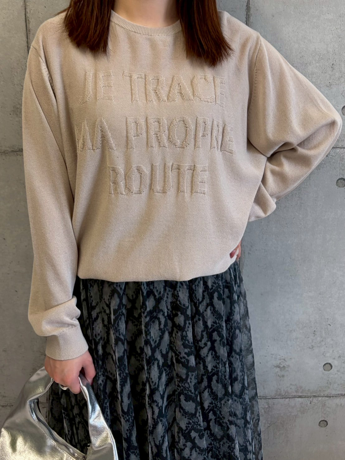 フロントロゴニットプルオーバー