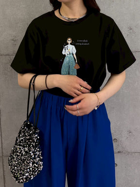 女の子柄Tシャツ