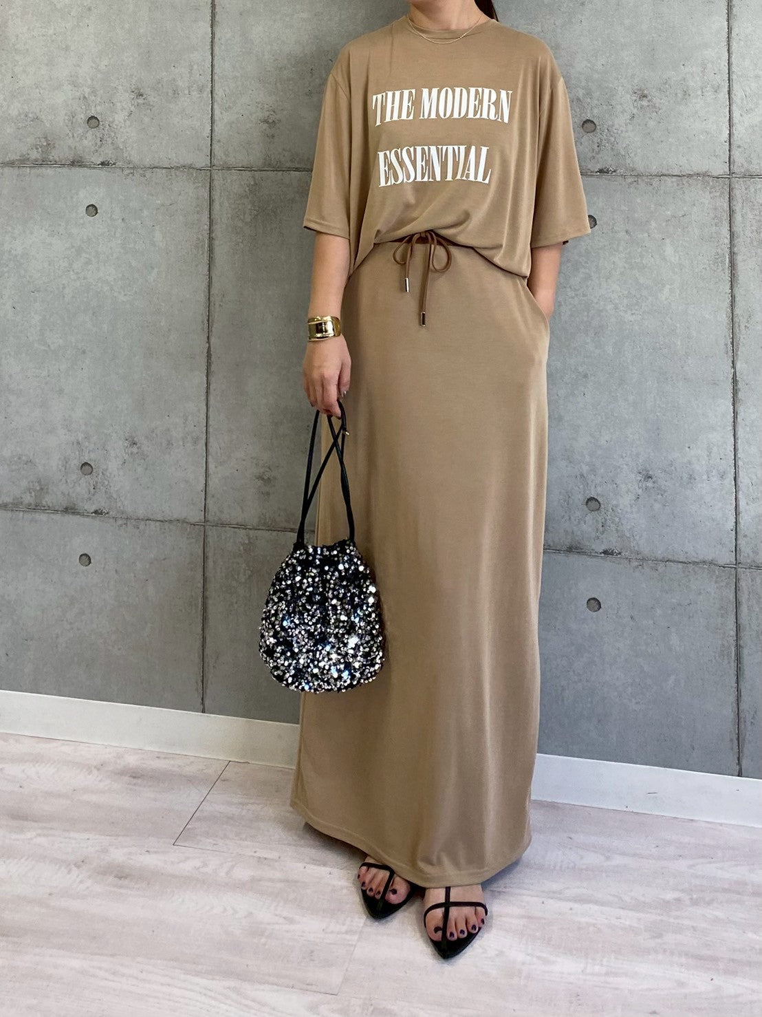 ソフト風合いIラインスカート.