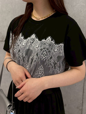 レースビスチェ風Tシャツ