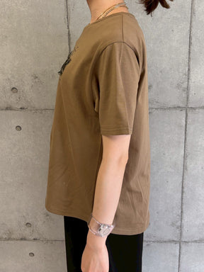レオパードチュール重ねTシャツ