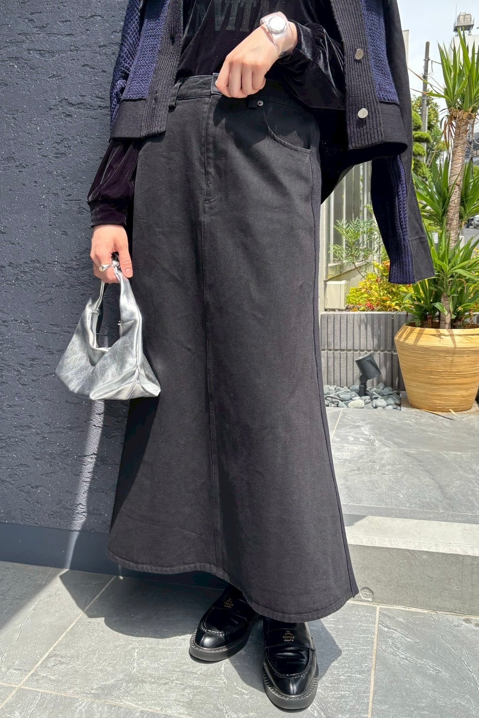 ニットライン切替スカート