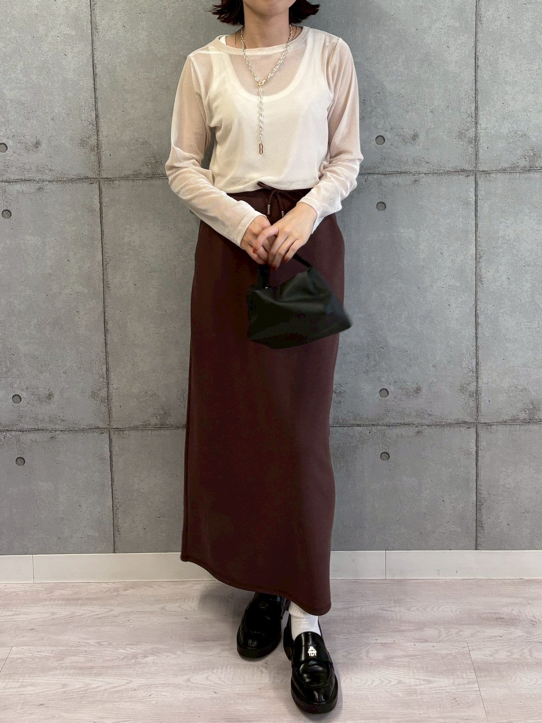 メッシュベロアトップス
