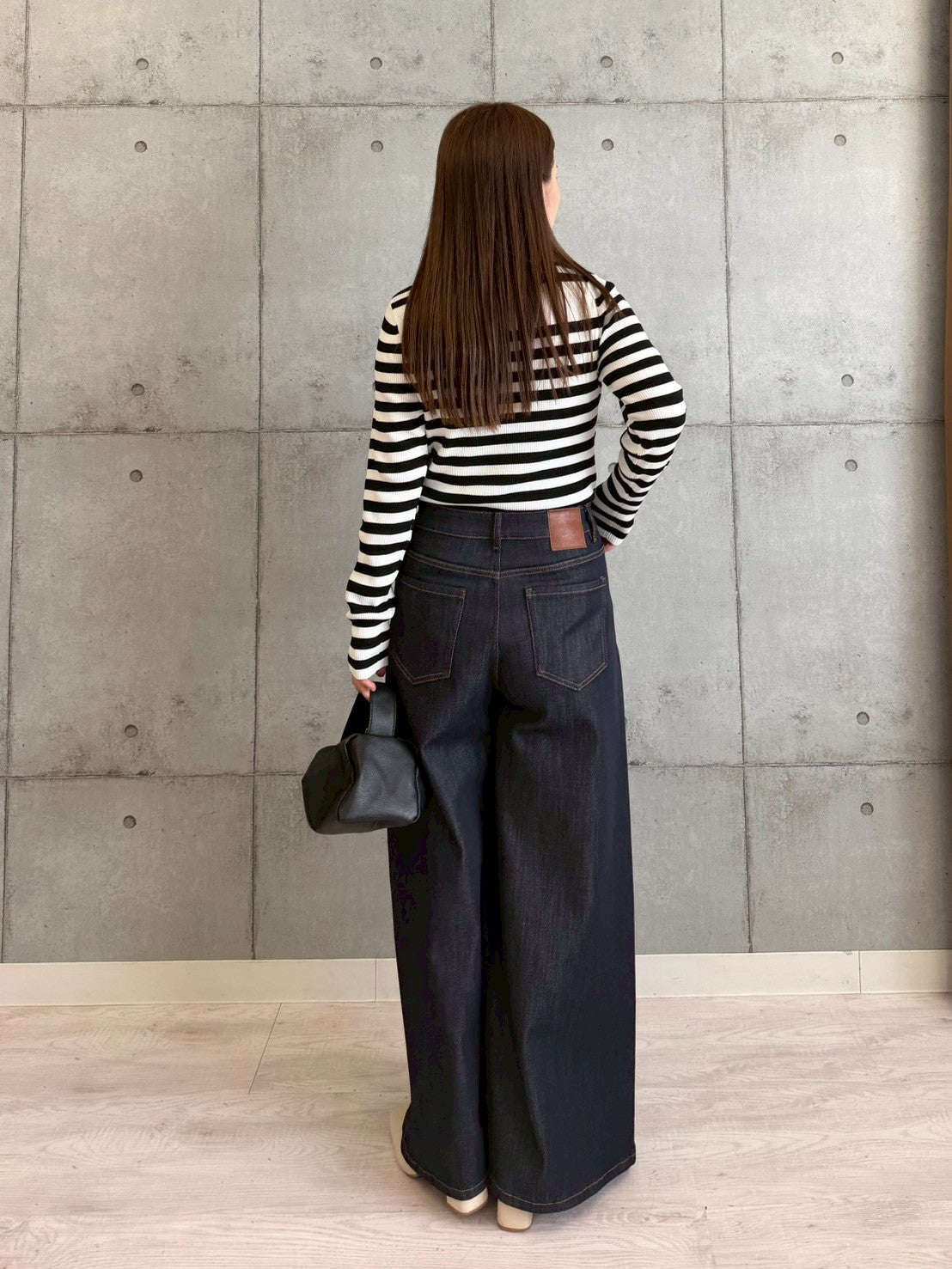 ハイウエストバギーデニムパンツ.
