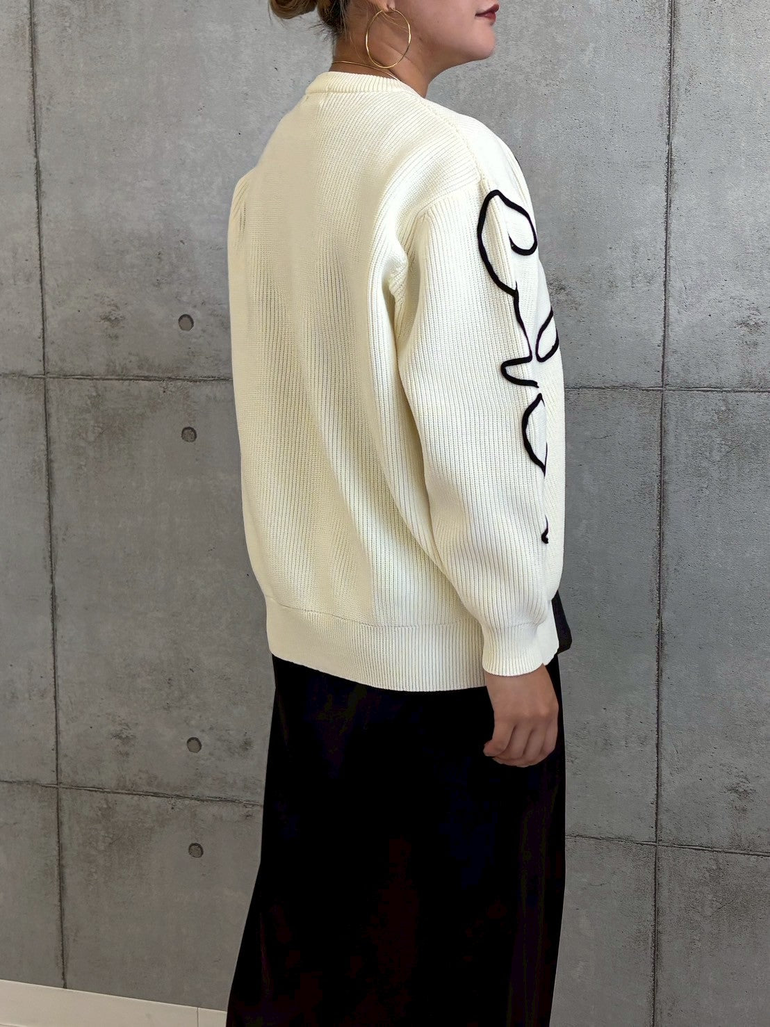 ニュアンスパターン畦ニット