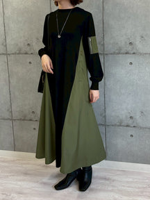 ミリタリー風ドッキングワンピース