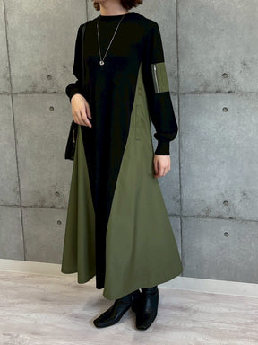 ミリタリー風ドッキングワンピース