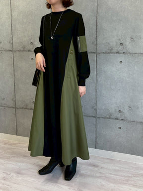 ミリタリー風ドッキングワンピース