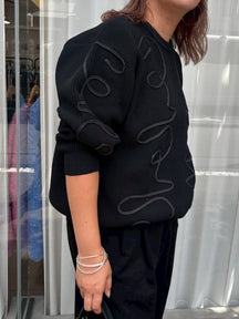 ニュアンスパターン畦ニット