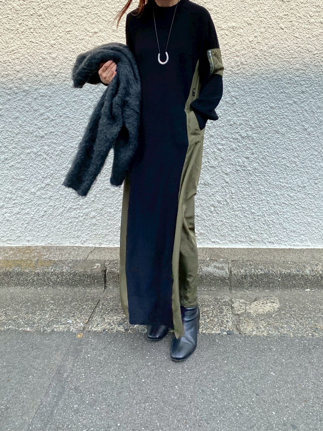 ミリタリー風ドッキングワンピース