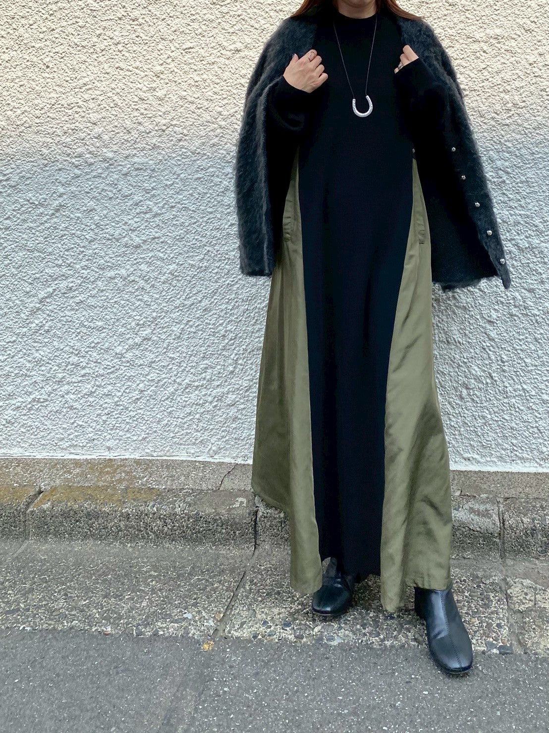 ミリタリー風ドッキングワンピース