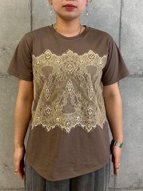 レースビスチェ風Tシャツ