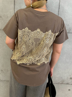レースビスチェ風Tシャツ