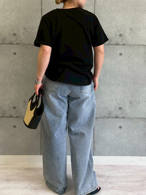 レオパードチュール重ねTシャツ