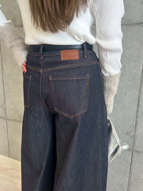 ハイウエストバギーデニムパンツ.