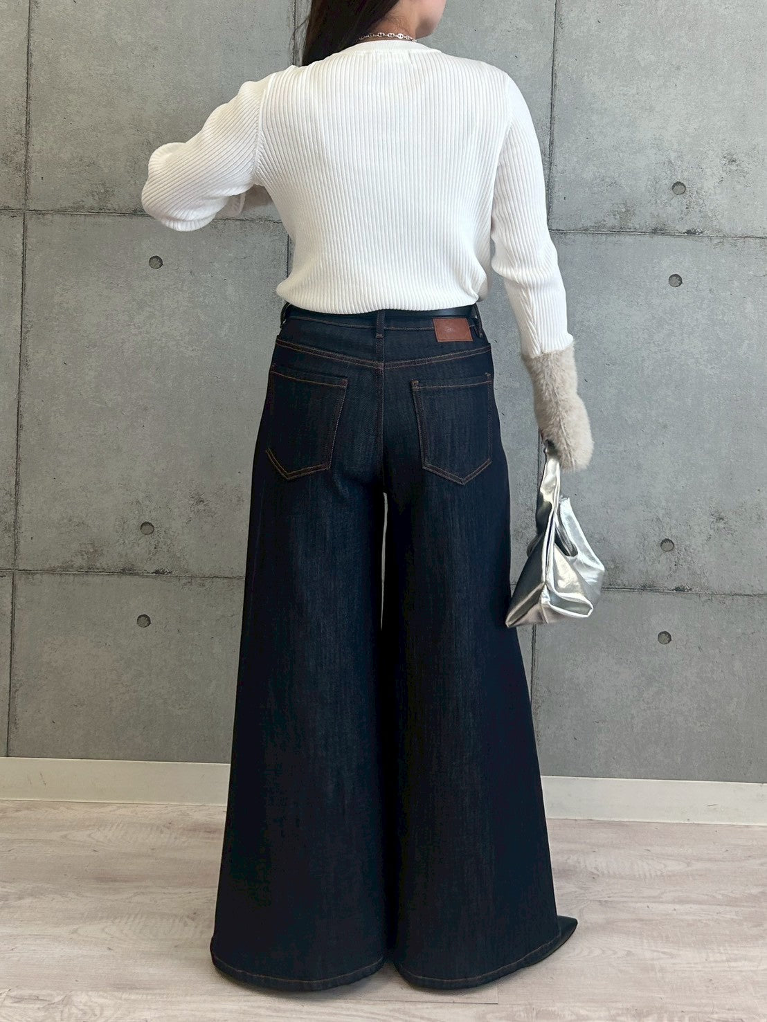 ハイウエストバギーデニムパンツ.