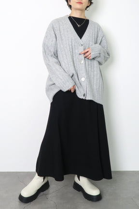 Torrazzo Donna(トラッツォ ドンナ) ワイド リブ カーディガン