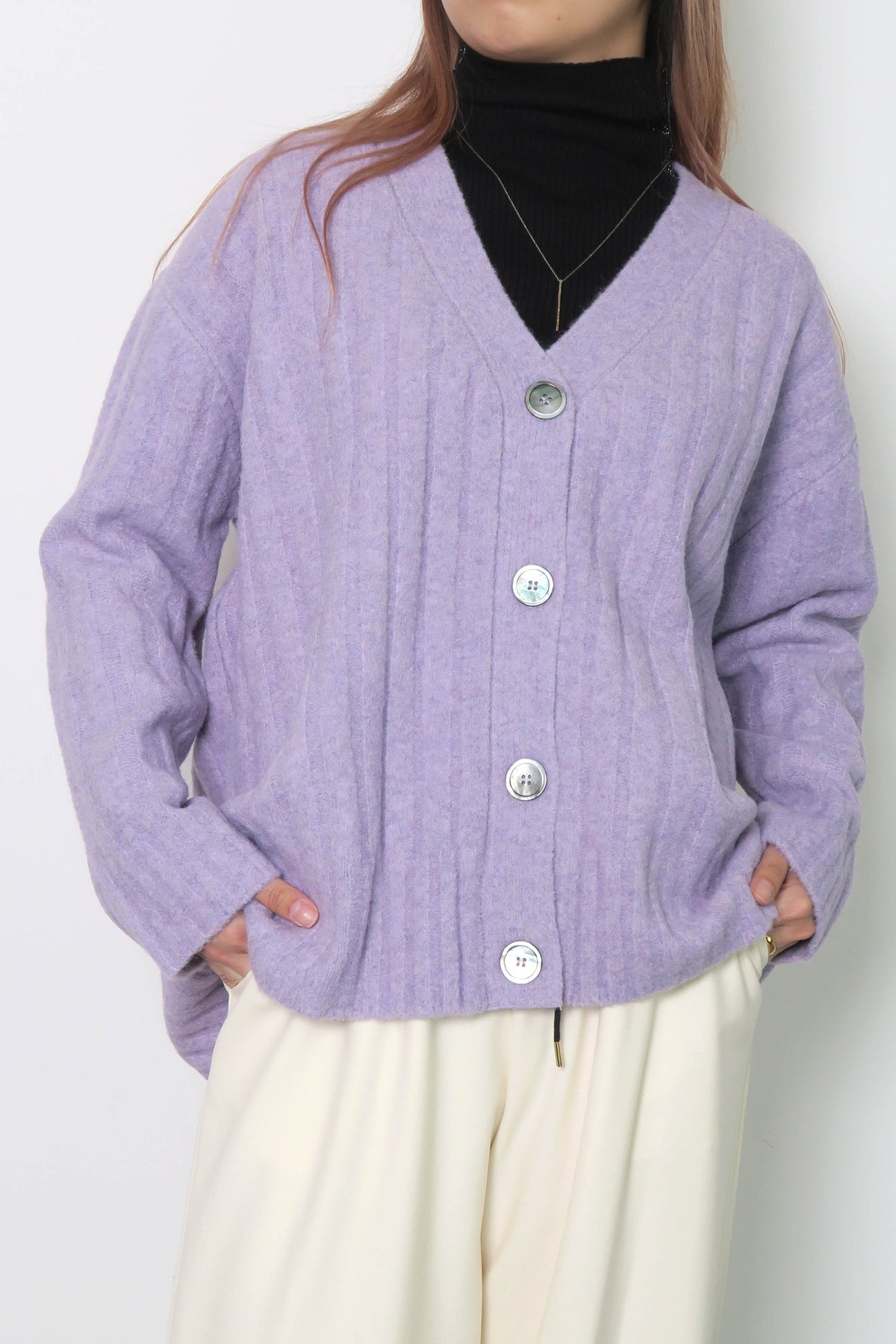 Torrazzo Donna(トラッツォ ドンナ) ワイド リブ カーディガン
